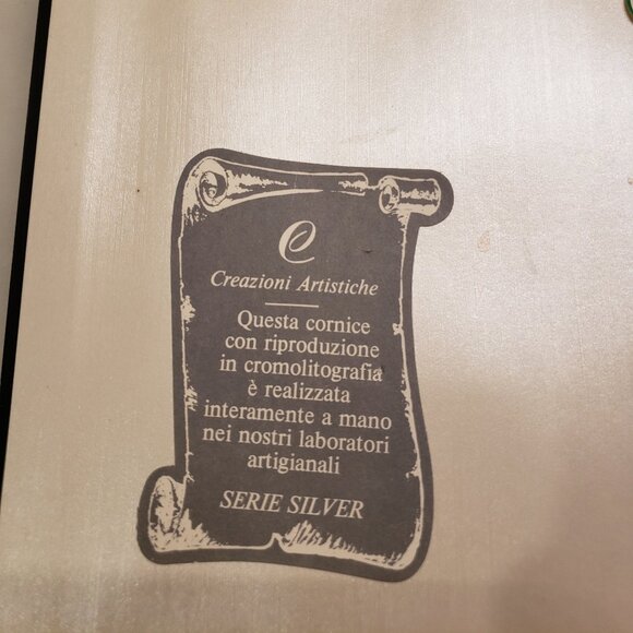 Vintage Italian Scene Picture hand-painted on silver - Picture 6 of 8